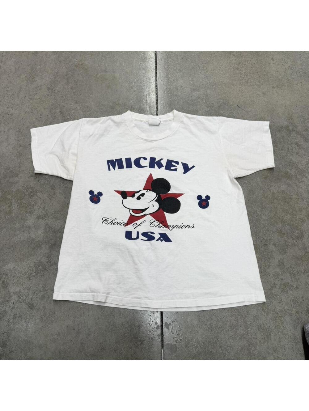 vintage mickey mouse usa choice of champions made in usa shirt large womens